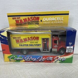 WB MASON &Duracell Delivery Truck Box Diecast Truck Toy New‎ in Box Who But